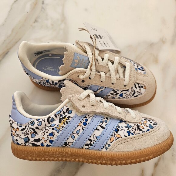 adidas Other - ADIDAS SIZE 9 TODDLER GIRL SAMBA OG X LIBERTY LONDON ELASTIC LACE SHOES KIDS